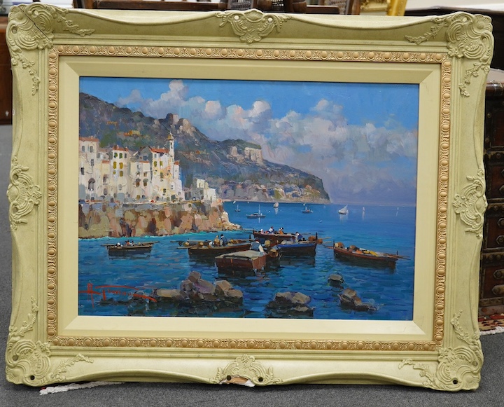 A. Padina, oil on canvas, 'Pezantentica, Castieza', signed 49 x 69cm. Condition - good